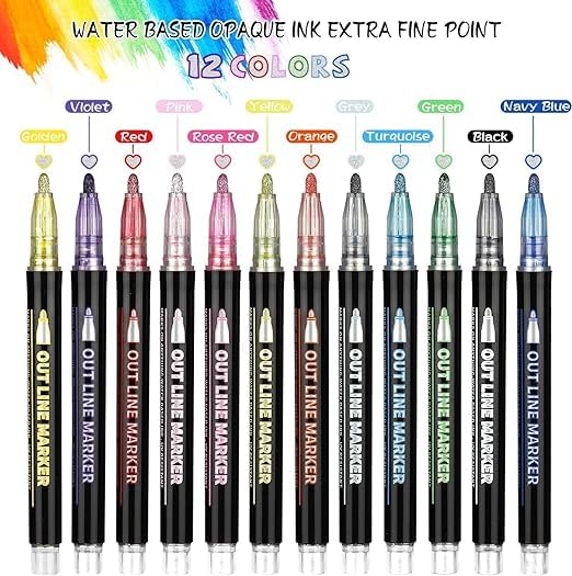🌈 ShimmerLine Double Ink Markers – Set of 12 - CRAFTY CUDDLE🌈 ShimmerLine Double Ink Markers – Set of 12product_type  for kids