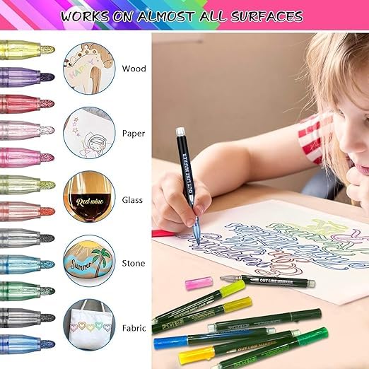🌈 ShimmerLine Double Ink Markers – Set of 12 - CRAFTY CUDDLE🌈 ShimmerLine Double Ink Markers – Set of 12product_type  for kids