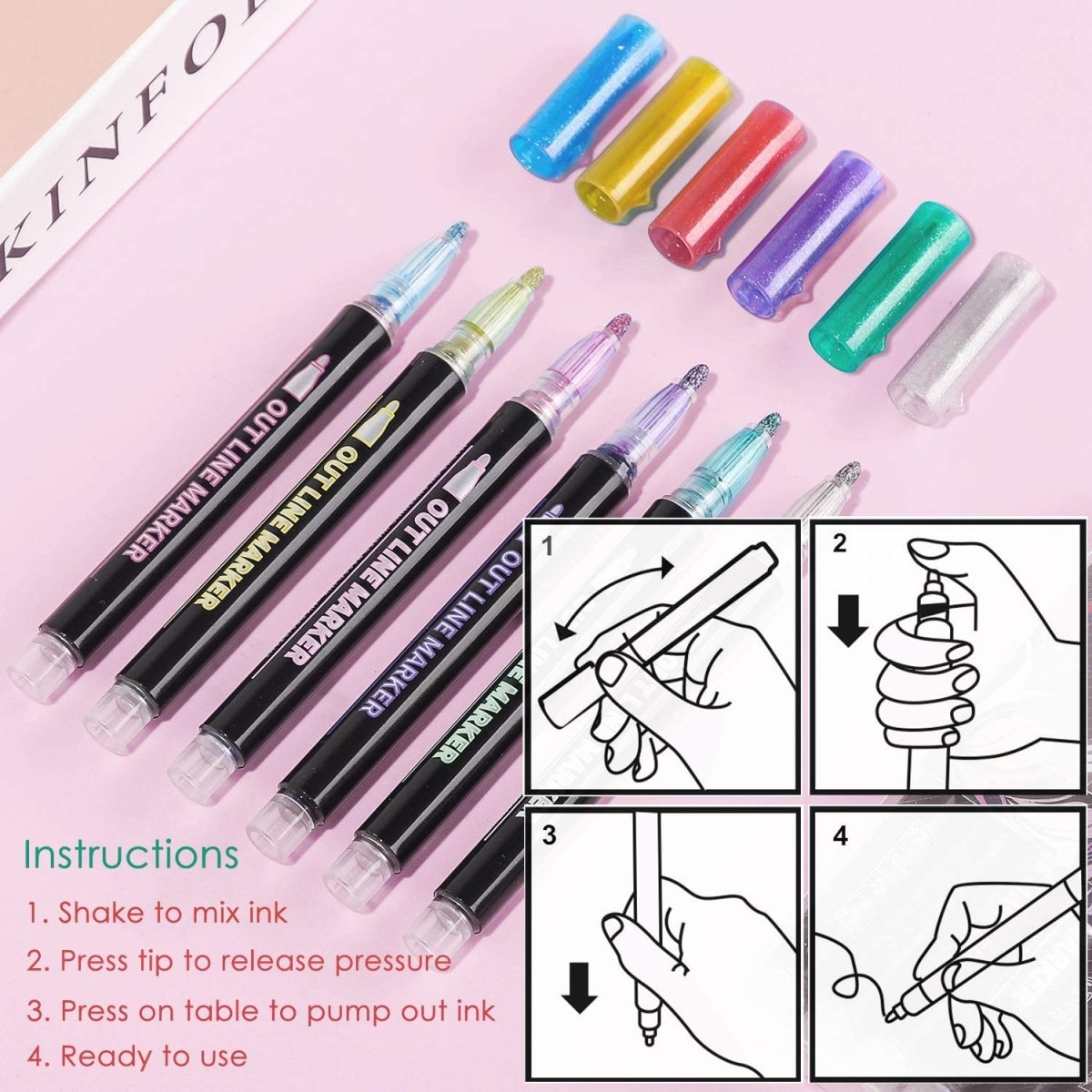 🌈 ShimmerLine Double Ink Markers – Set of 12 - CRAFTY CUDDLE🌈 ShimmerLine Double Ink Markers – Set of 12product_type  for kids