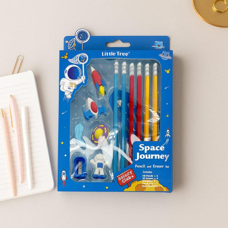 Space Journey Pencil & Eraser Set for Kids