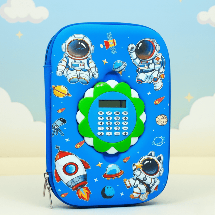 Space Pencil Case with CalculatorCrafty CuddleSpace Pencil Case with CalculatorBlue