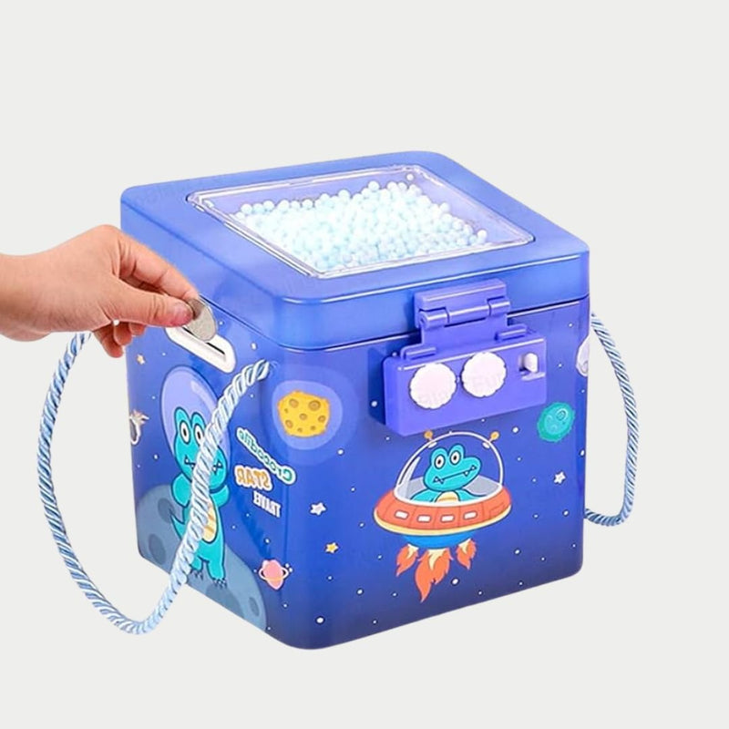 Space Theme Tin Piggy Bank