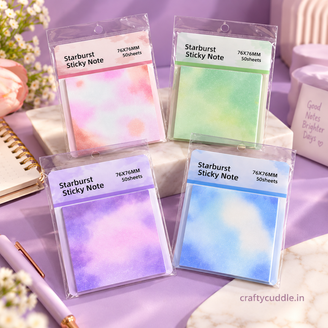 Sparkly Starburst Sticky Notes (1 Pack)Sticky NotesCrafty CuddleSparkly Starburst Sticky Notes (1 Pack)A09-1\