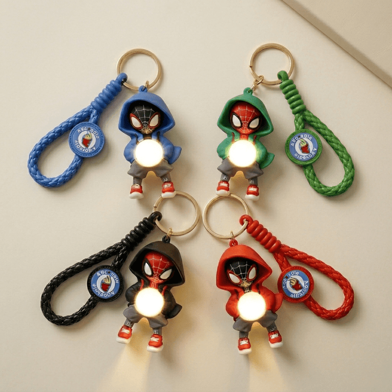 Spider Hero LED Keychain with Flashlight