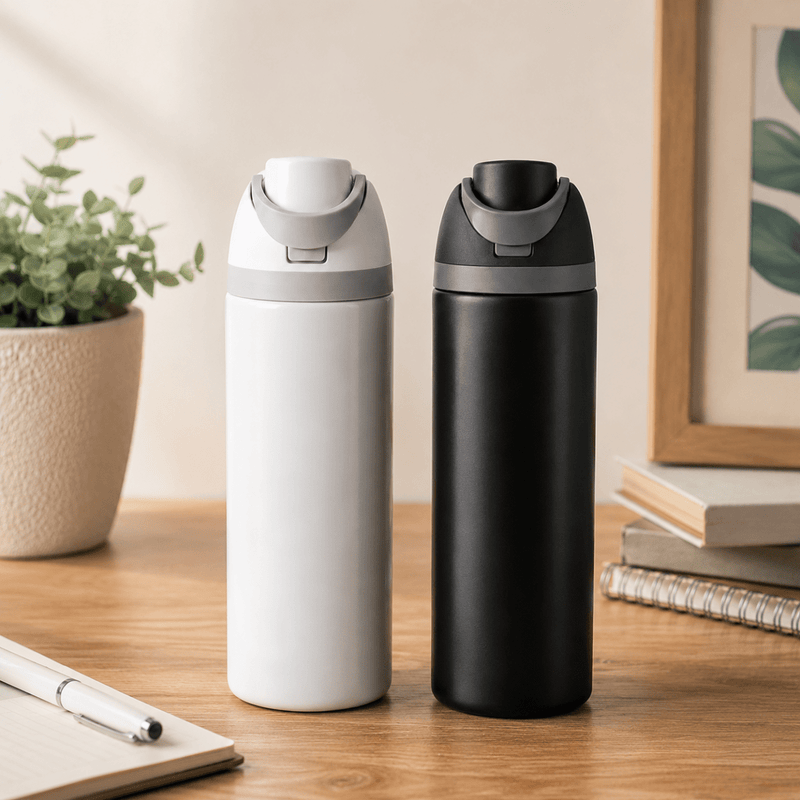 Stainless Steel Insulated Water Bottle with Straw & Handle