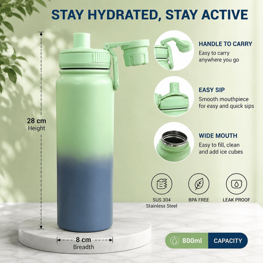 Stainless Steel Vacuum Water Bottle with Carry HandleInsulated Water BottleCrafty CuddleStainless Steel Vacuum Water Bottle with Carry HandleMint BlueVacuumBottle WaterBottle InsulatedBottle StainlessSteelBottle HotAndColdBottle TravelBottle GymBottle LeakProofBottle HydrationEssentials ReusableBottle