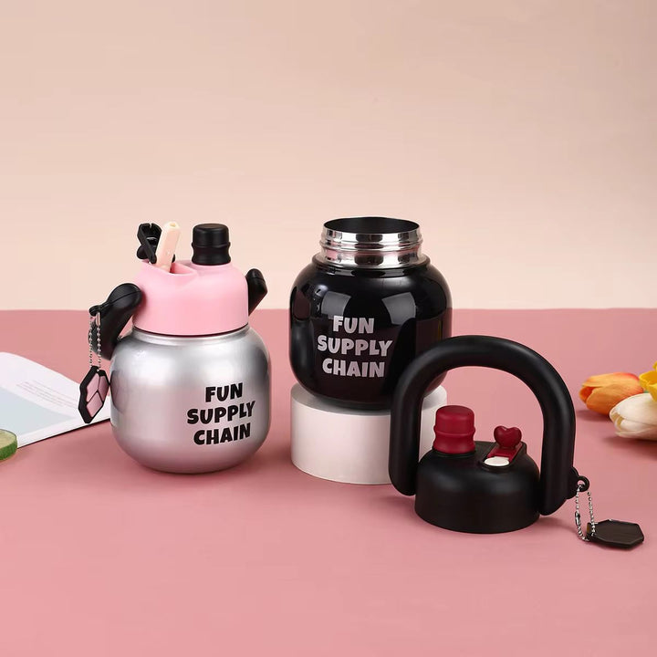 Stainless Steel Wide Mouth Water BottleTumblersCRAFTY CUDDLESet of &