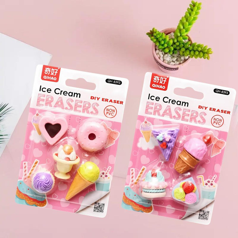 Sweet Dessert Erasers Set