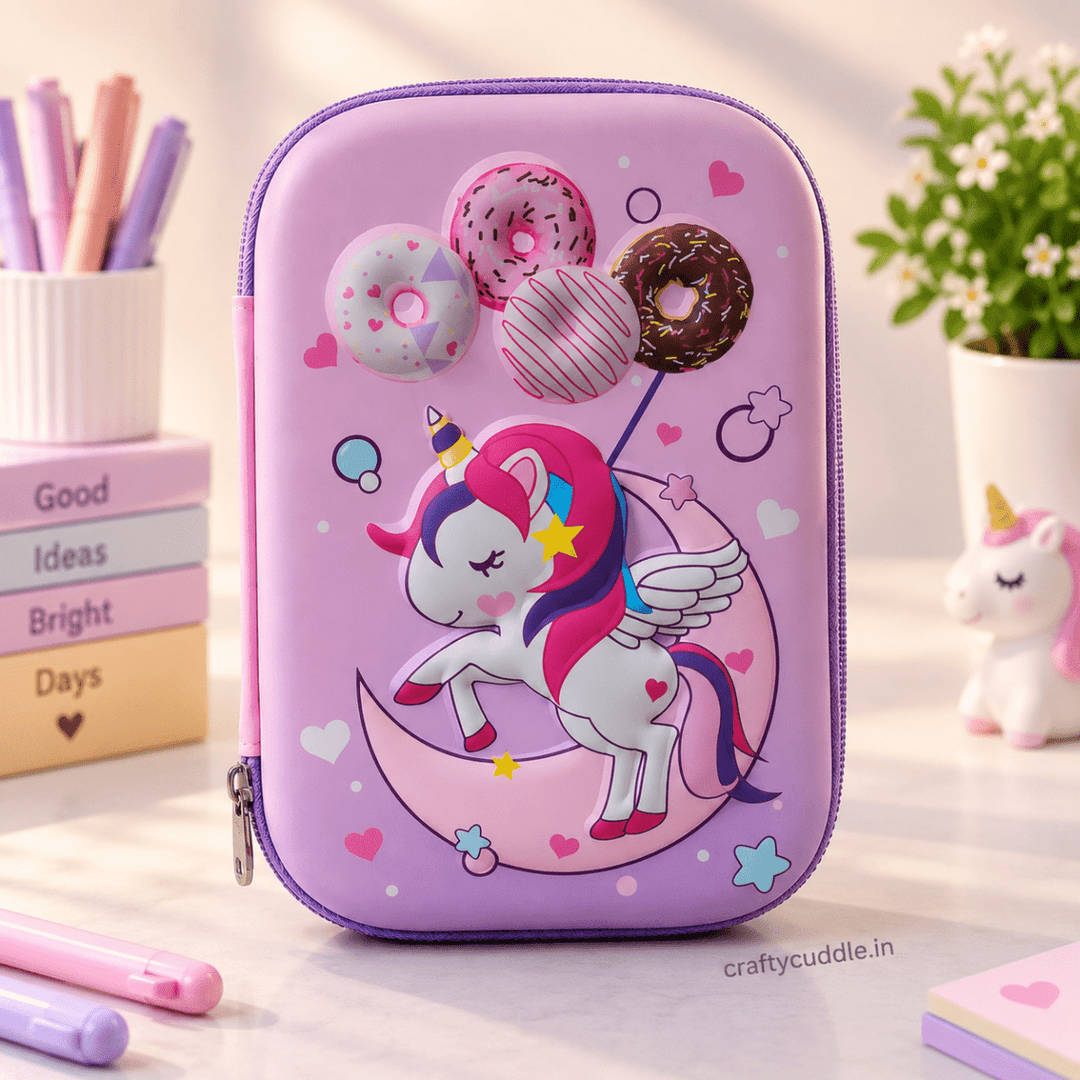 Sweet Donut 3D Pencil Pouch for KidsKids pencil CaseCrafty CuddleSweet Donut 3D Pencil Pouch for KidsDonutPouch UnicornPouch EVAStationeryPouch PencilPouch PencilCase KidsStationery CutePencilCase 3DStationery SchoolEssentials StationeryOrganizer