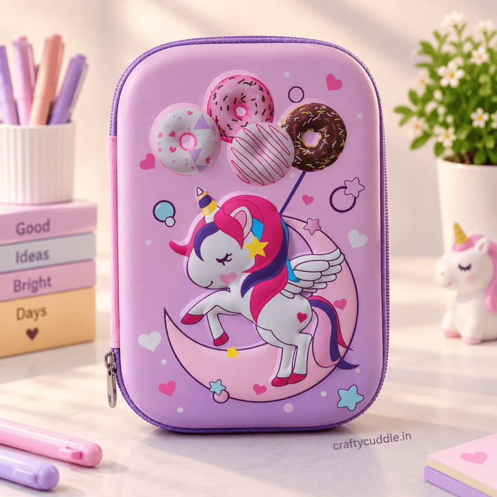 Sweet Donut 3D Pencil Pouch for KidsKids pencil CaseCrafty CuddleSweet Donut 3D Pencil Pouch for KidsDonutPouch UnicornPouch EVAStationeryPouch PencilPouch PencilCase KidsStationery CutePencilCase 3DStationery SchoolEssentials StationeryOrganizer