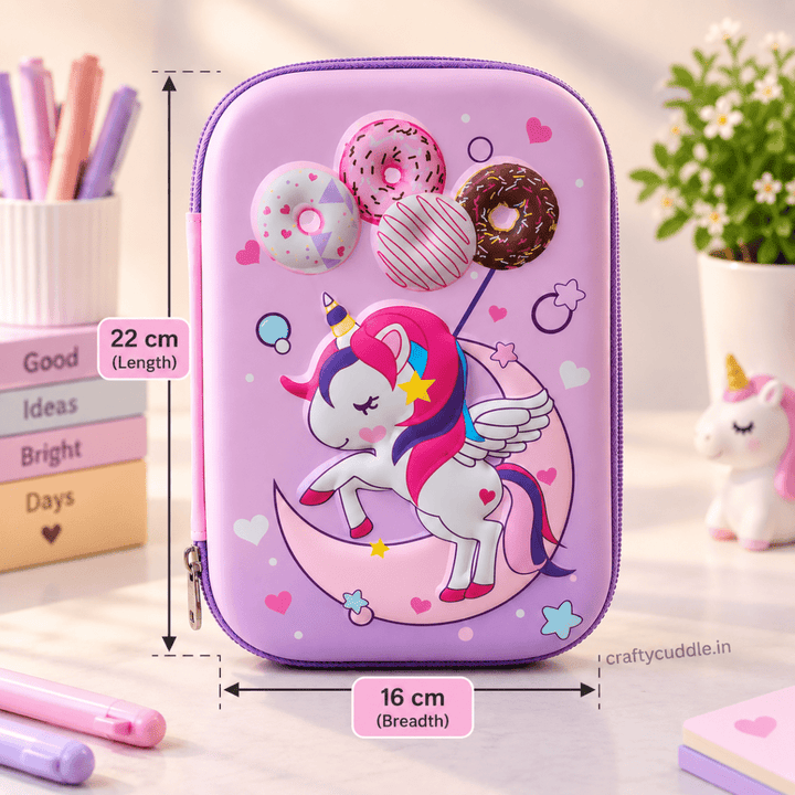 Sweet Donut 3D Pencil Pouch for KidsKids pencil CaseCrafty CuddleSweet Donut 3D Pencil Pouch for KidsDonutPouch UnicornPouch EVAStationeryPouch PencilPouch PencilCase KidsStationery CutePencilCase 3DStationery SchoolEssentials StationeryOrganizer