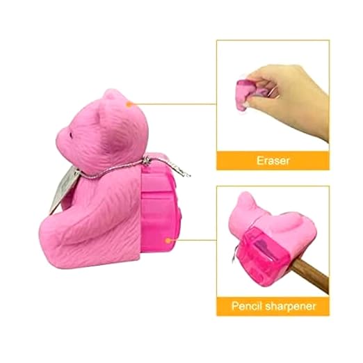 "Teddy Bear Eraser & Sharpener – Cute & Handy for Kids! 🧸✏️🎒"CRAFTY CUDDLE"Teddy Bear Eraser & Sharpener – Cute & Handy for Kids! 🧸✏️🎒"Teddy Eraser Sharpener - 11