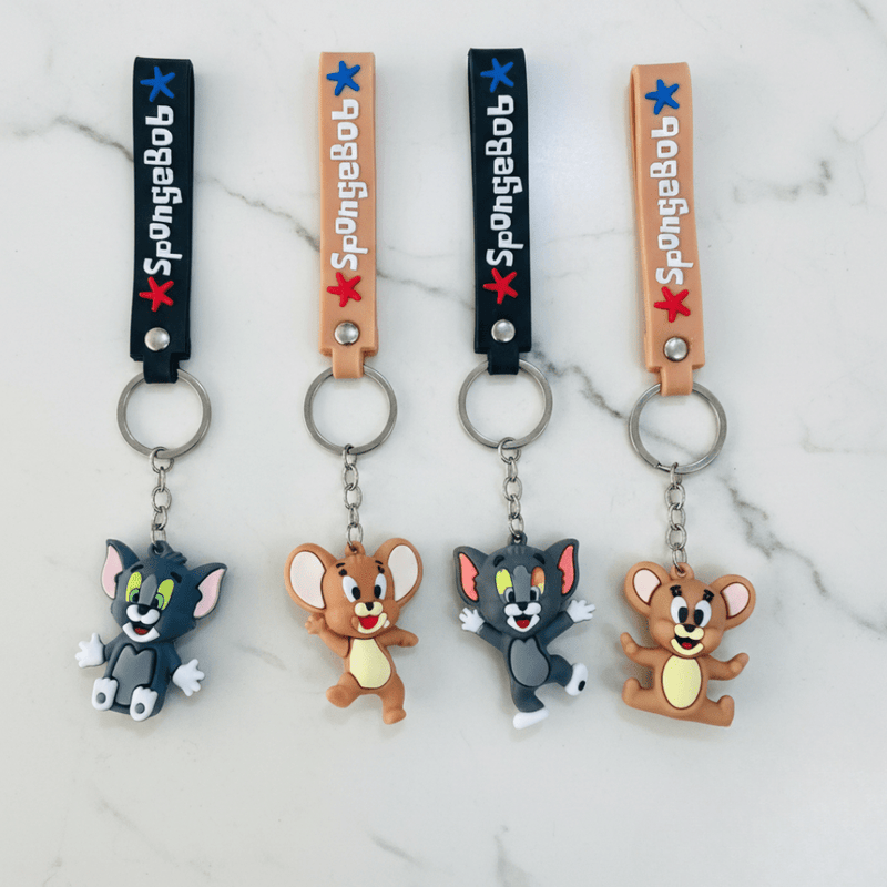 Tom & Jerry Cartoon Silicone Keychain