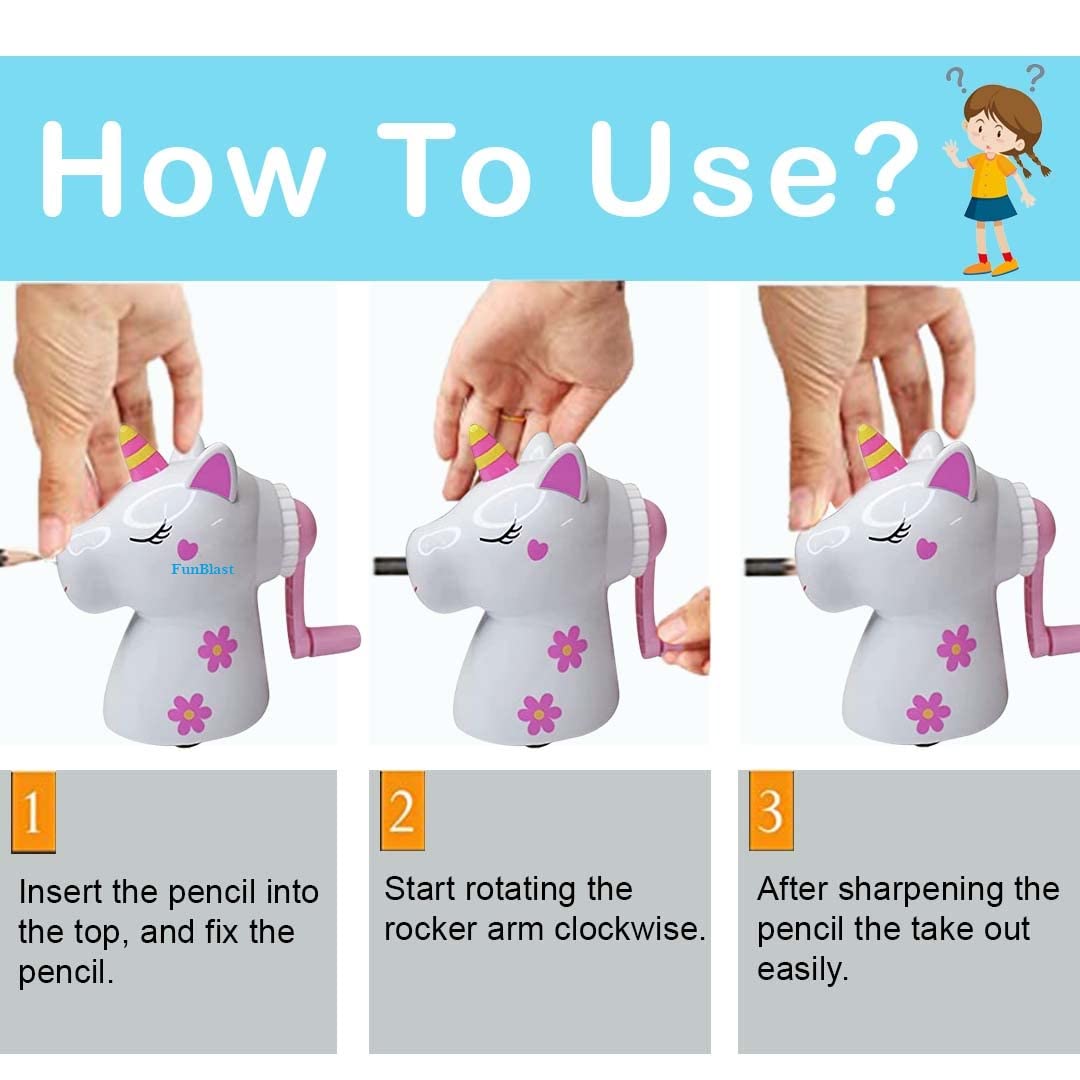 Unicorn Manual Pencil Sharpener with Rotating Knob - CRAFTY CUDDLEUnicorn Manual Pencil Sharpener with Rotating Knobproduct_type  for kids