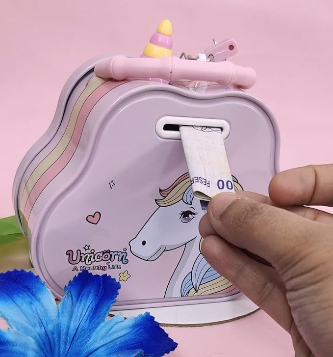 Unicorn Metal Piggy bank with Lock and Key - CRAFTY CUDDLEUnicorn Metal Piggy bank with Lock and Keyproduct_type  for kids