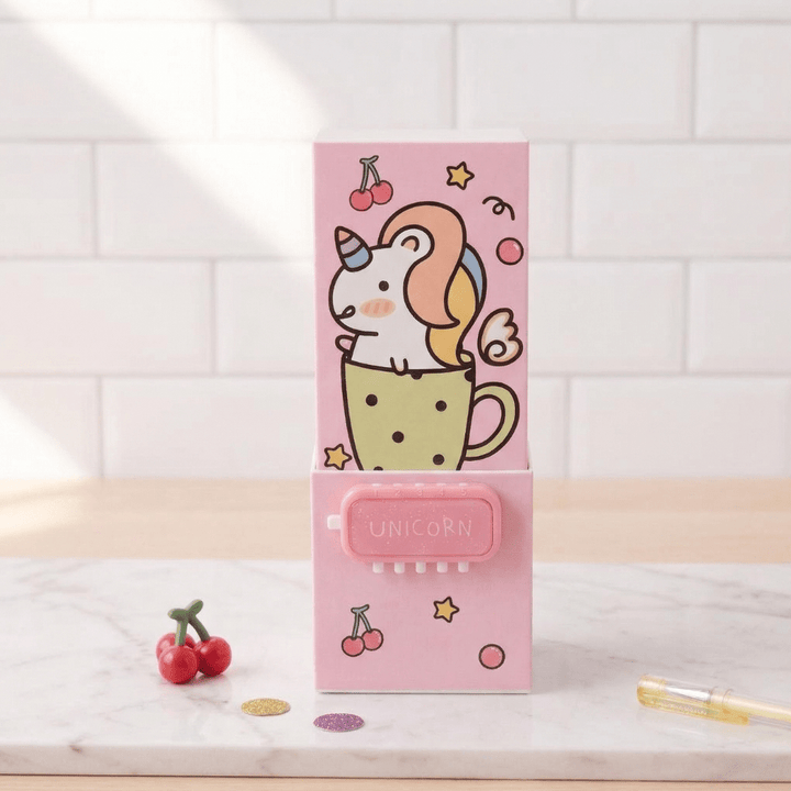 Unicorn Pen Stand with Password Lock &amp; MirrorUnicorn Magic Pen StandCrafty CuddleUnicorn Pen Stand with Password Lock &amp; MirrorUnicorn Pen Stand-Pink-1PinkDesk Organizer for KidsKawaii Stationery
