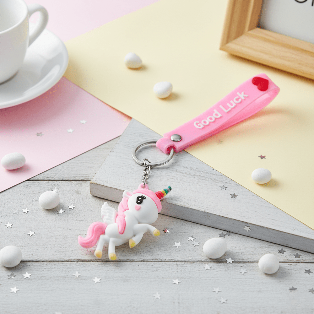 Unicorn Silicone KeychainKeychainsCRAFTY CUDDLEUnicorn keychain with &