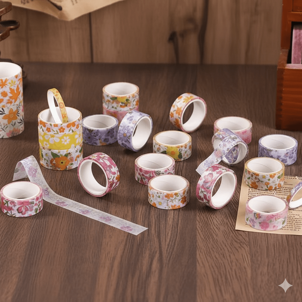 Washi Tape- 18 Rolls Flower Series – Crafty Cuddle