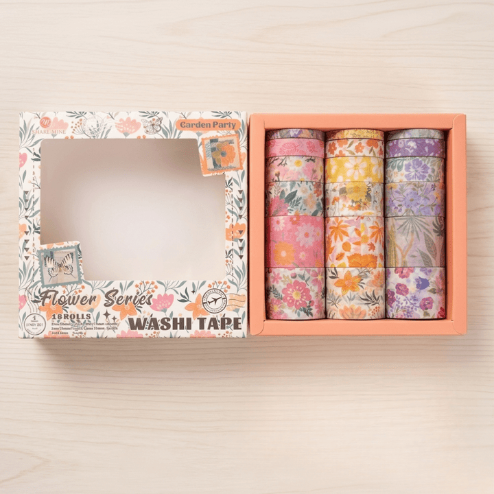 Washi Tape - 18 Rolls Flower SeriesDecorative Washi TapeCrafty CuddleWashi Tape - 18 Rolls Flower Serieswashitape washitapelove washitapeaddict floralstationery botanicalstationery naturestationery journaling junkjournal scrapbooking artjournaling creativejournaling aestheticstationery stationerylovers