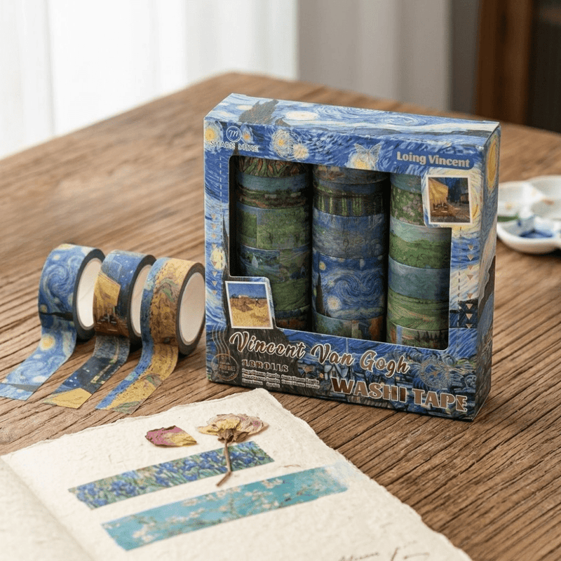 Washi Tape- 18 Rolls Vincent Van Gogh Series
