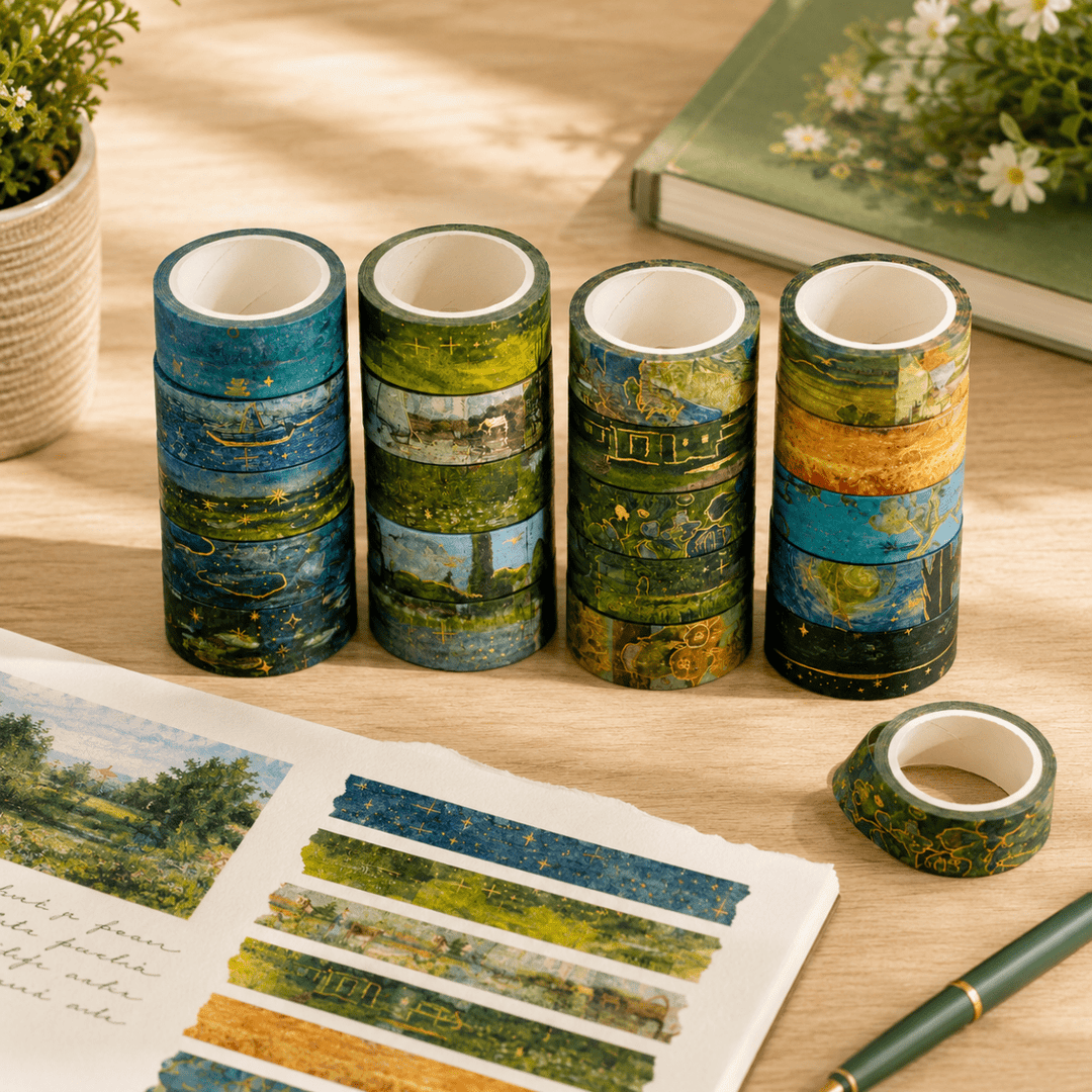 Washi Tape 20 Rolls – Oil Painting BlueCrafty CuddleWashi Tape 20 Rolls – Oil Painting Blue